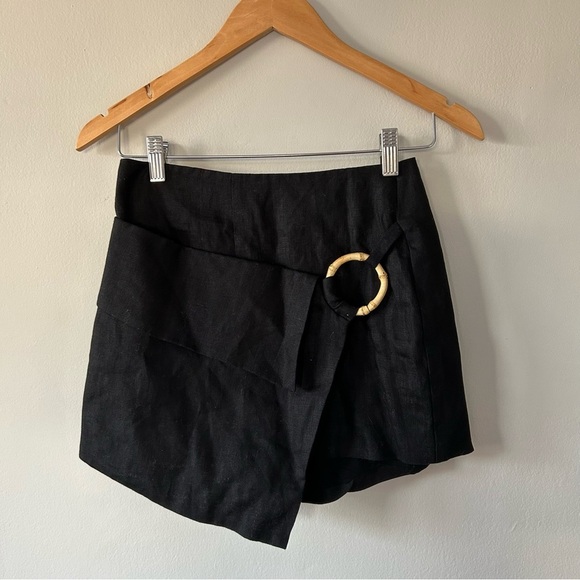 Lovers & Friends Tanner Skort in Linen Color Black Size XS - Picture 4 of 7